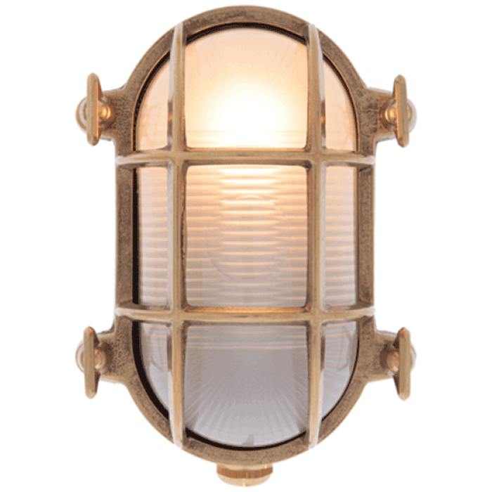 Oval Brass Bulkhead Light – Classic Marine
